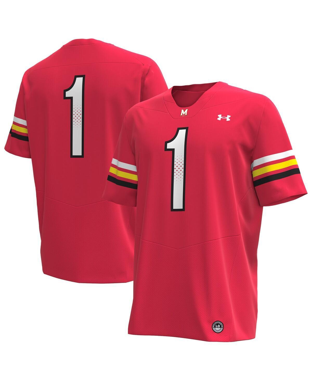 Under Armour Mens 1 Maryland Terrapins Replica Football Jersey - White Product Image