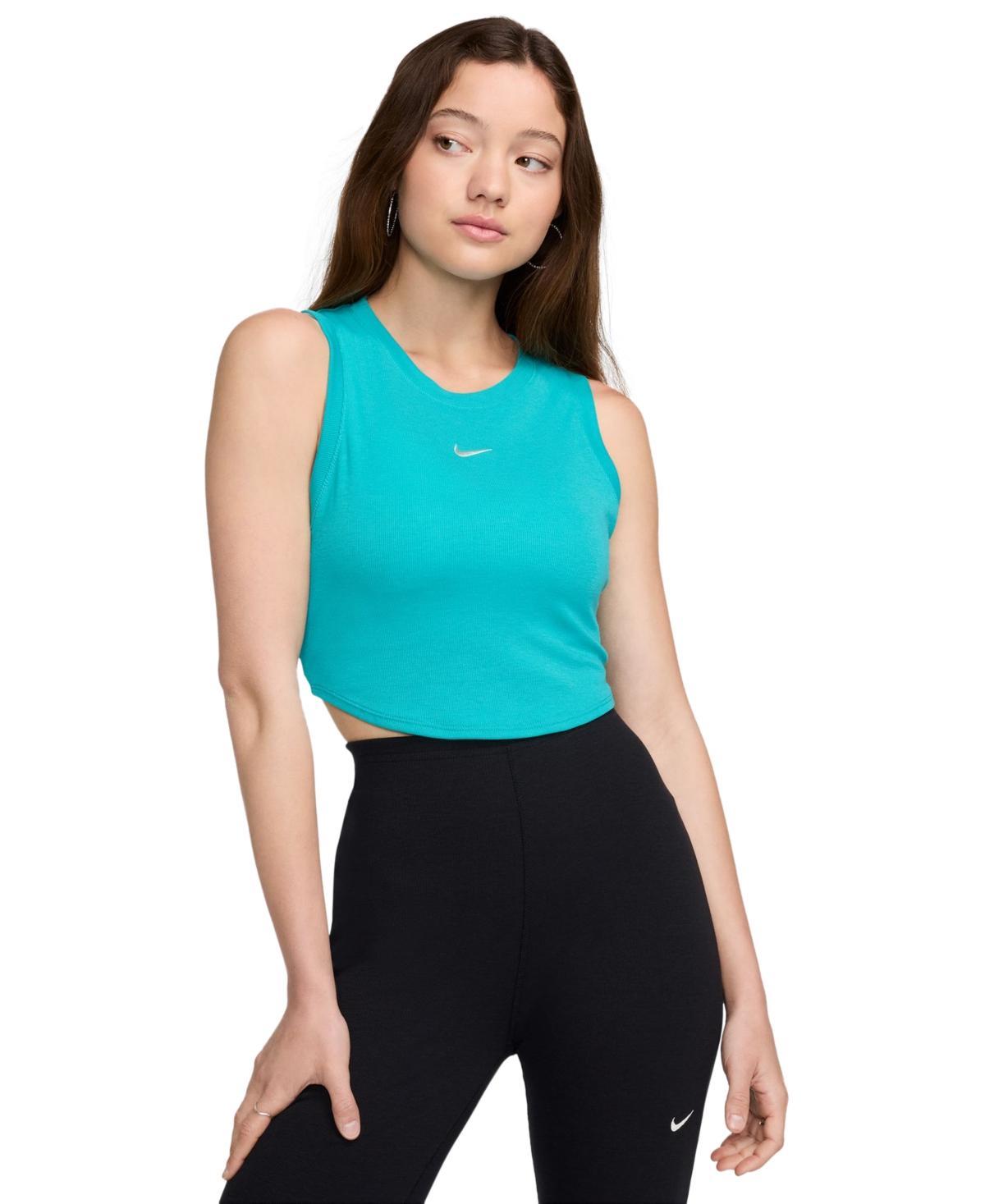 Womens Nike Sportswear Essential Ribbed Cropped Tank Top Product Image