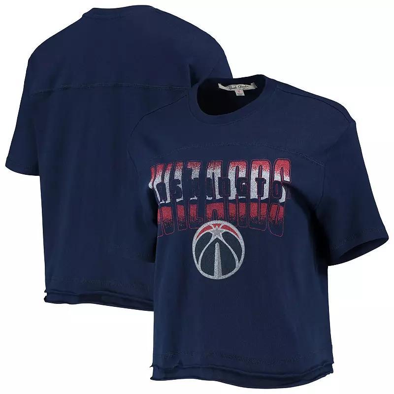 Womens Navy Washington Wizards Gradient Crop Top Product Image