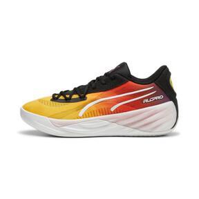 PUMA All-Pro NITRO™ SHOWTIME Men's Basketball Shoes in Yellow Sizzle/Purple Glimmer Product Image