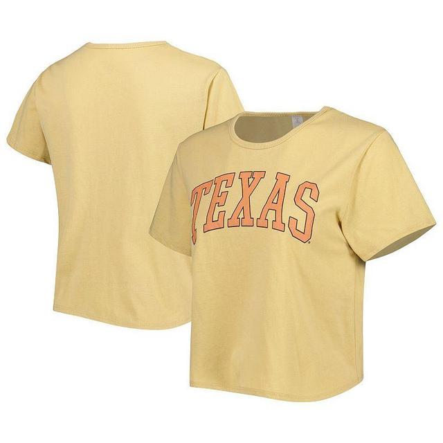 Womens ZooZatz Tan Texas Longhorns Core Fashion Cropped T-Shirt Product Image