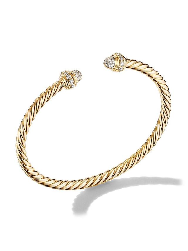 Womens Classic Cablespira Bracelet in 18K Yellow Gold Product Image