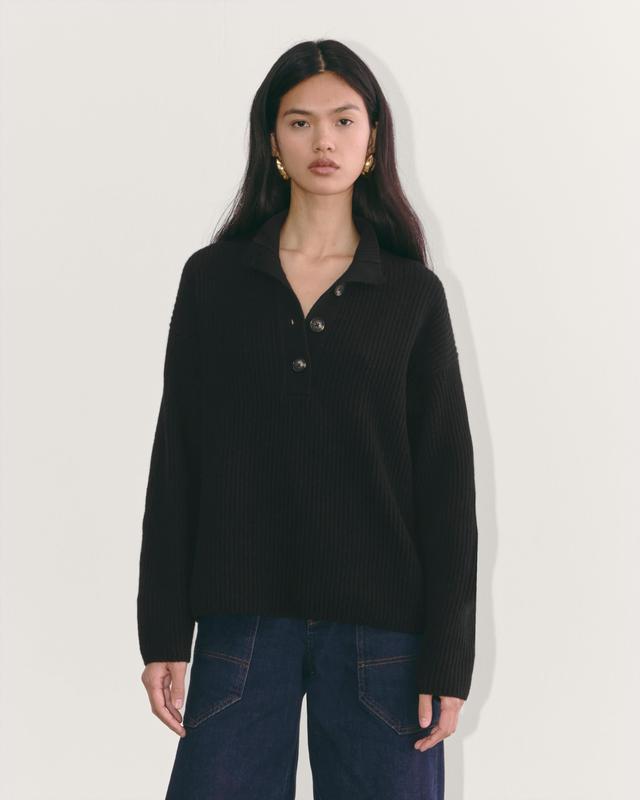 Womens Cocoon Henley in Wool Cashmere Sweater by Everlane Product Image