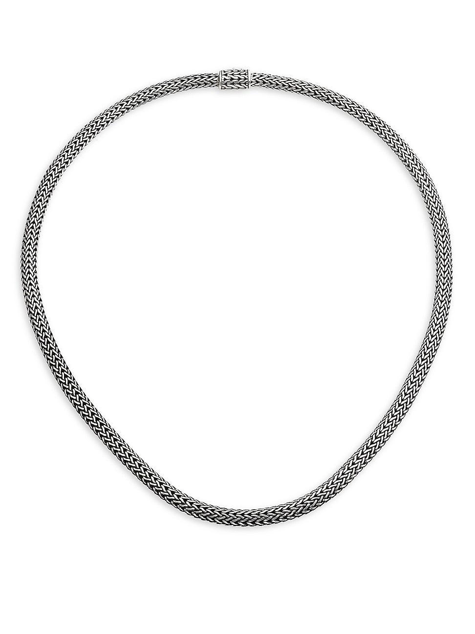 Womens Classic Chain Sterling Silver Extra-Small Necklace Product Image