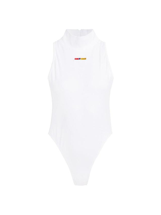 Pyer Moss x Reebok Womens Sleeveless Turtleneck Bodysuit - White Product Image