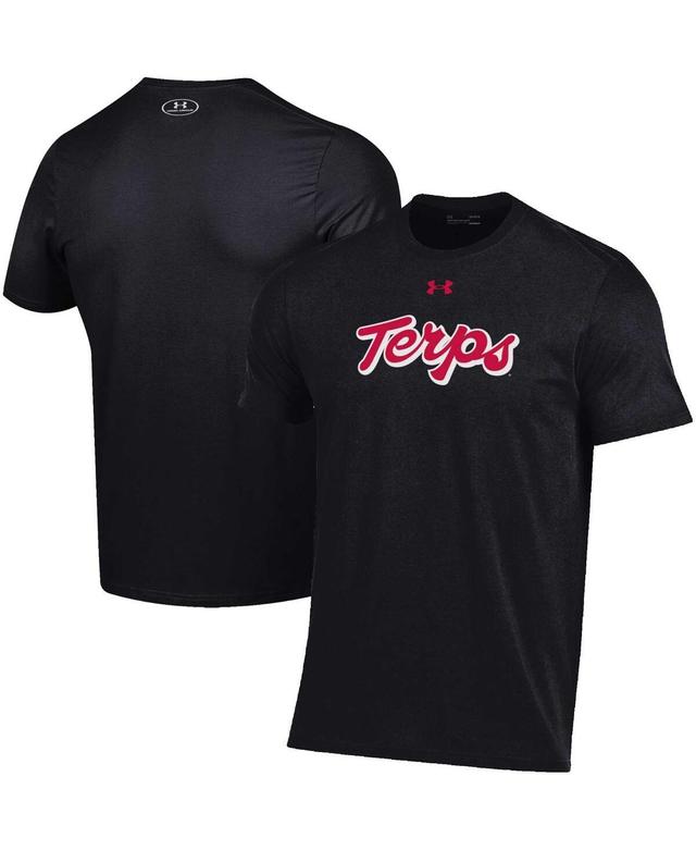 Mens Under Armour Black Maryland Terrapins Script T-shirt Product Image