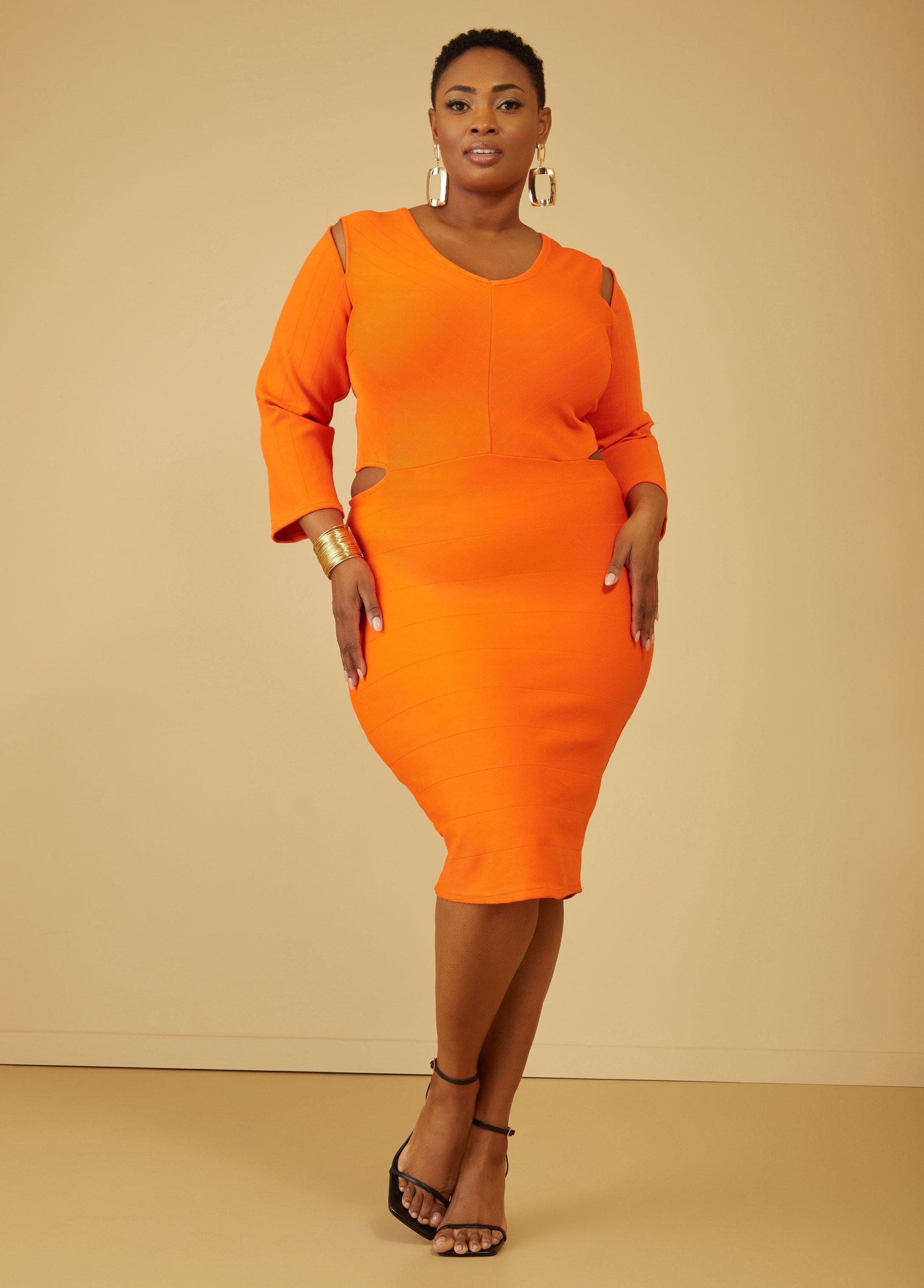 Plus Size Cutout Bandage Dress Ashley Stewart Product Image