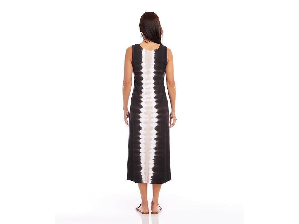 Karen Kane Tie Dye Scoop Neck Sleeveless Midi Dress Product Image