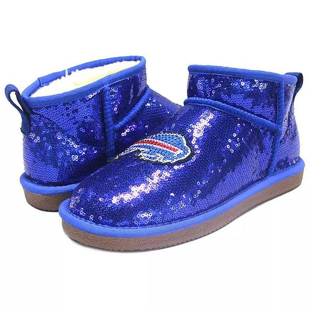 Womens Cuce Royal Buffalo Bills Sequin Ankle Boots Product Image