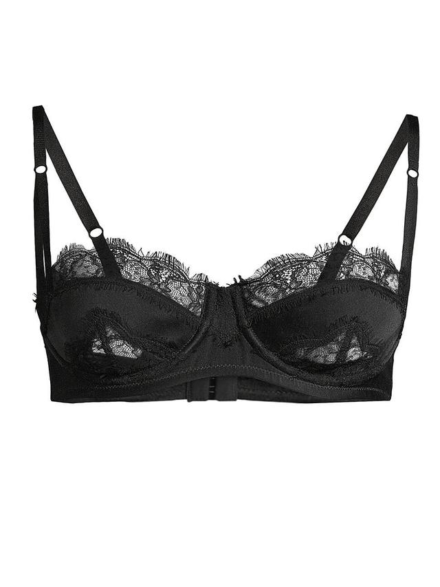 Womens Lace Inset Balconette Bra Product Image