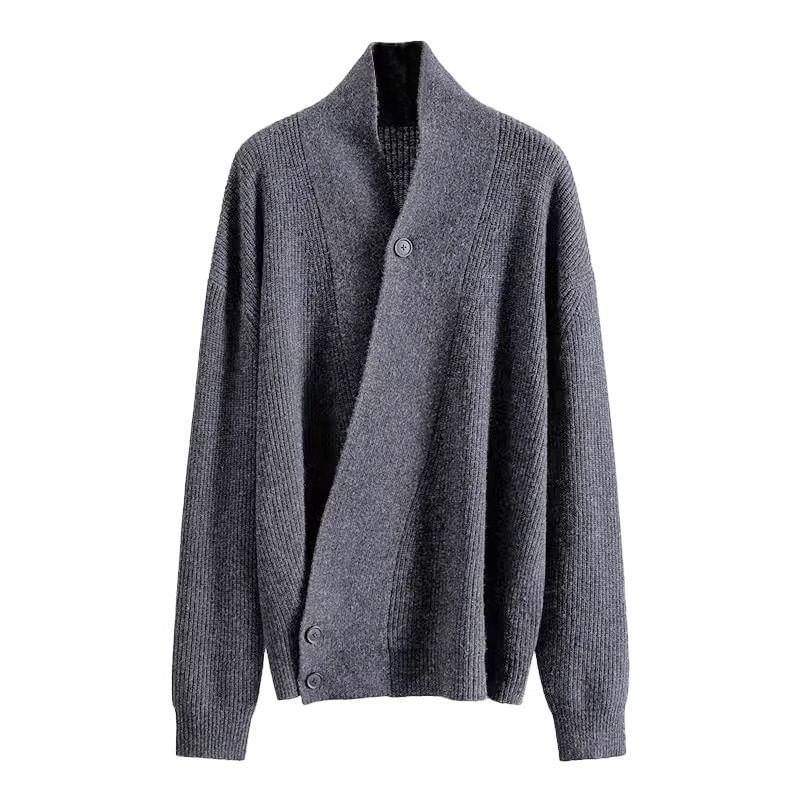 V-Neck Plain Wrap Cardigan Product Image