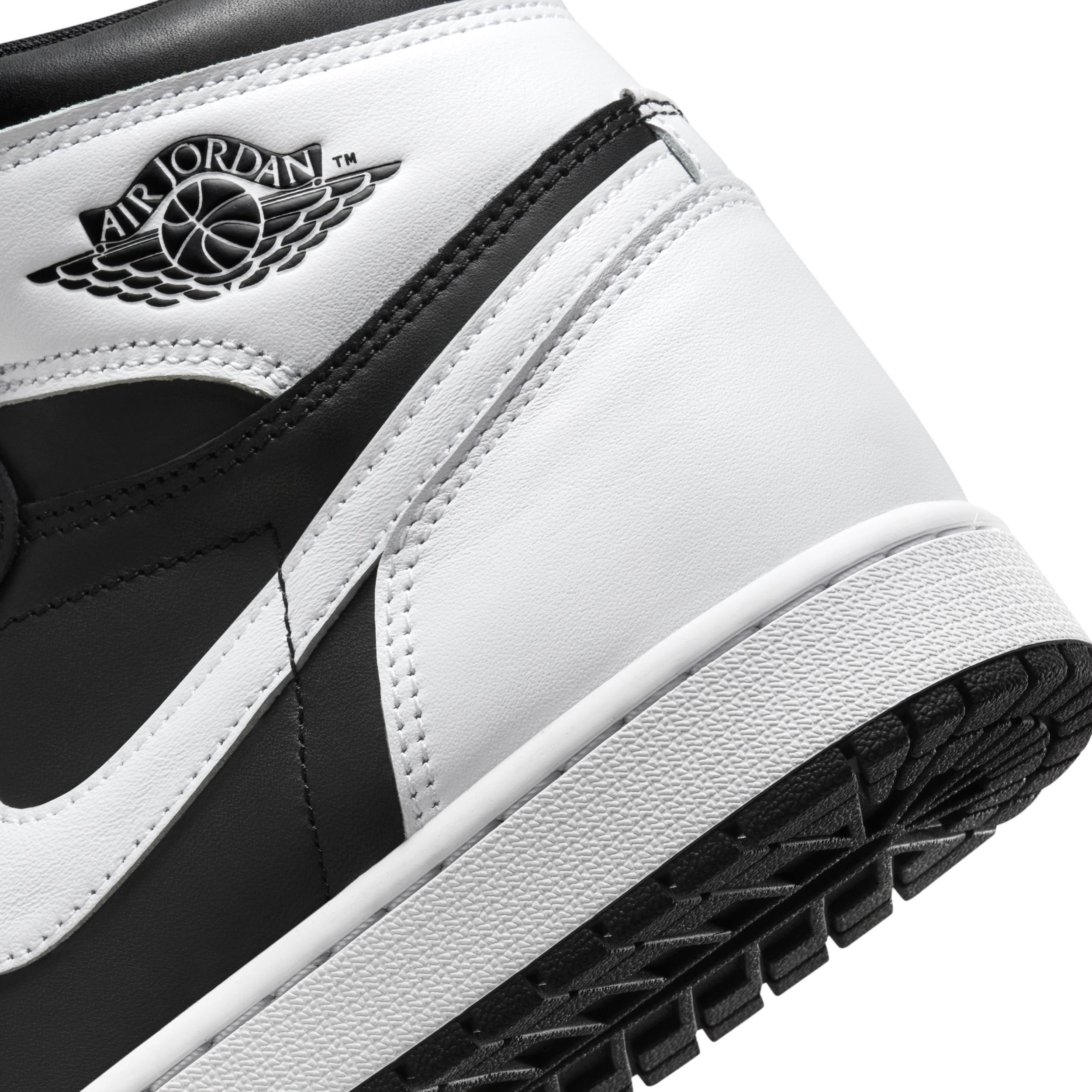 Men's Air Jordan 1 Retro High OG White" Shoes in Black Product Image