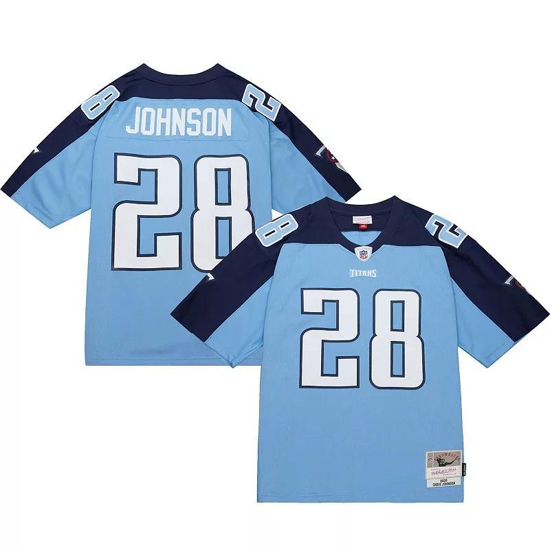 Mens Mitchell & Ness Chris Johnson Blue Tennessee Titans 2009 Legacy Replica Jersey Product Image