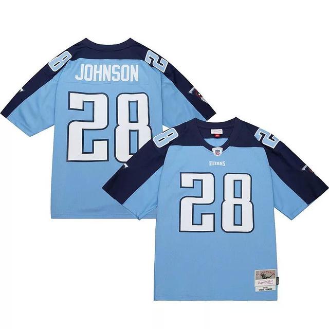 Mens Mitchell & Ness Chris Johnson Blue Tennessee Titans 2009 Legacy Replica Jersey Product Image