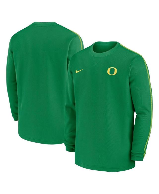 Nike Mens Green Oregon Ducks 2024 Sideline Coaches Long Sleeve Top - Green Product Image