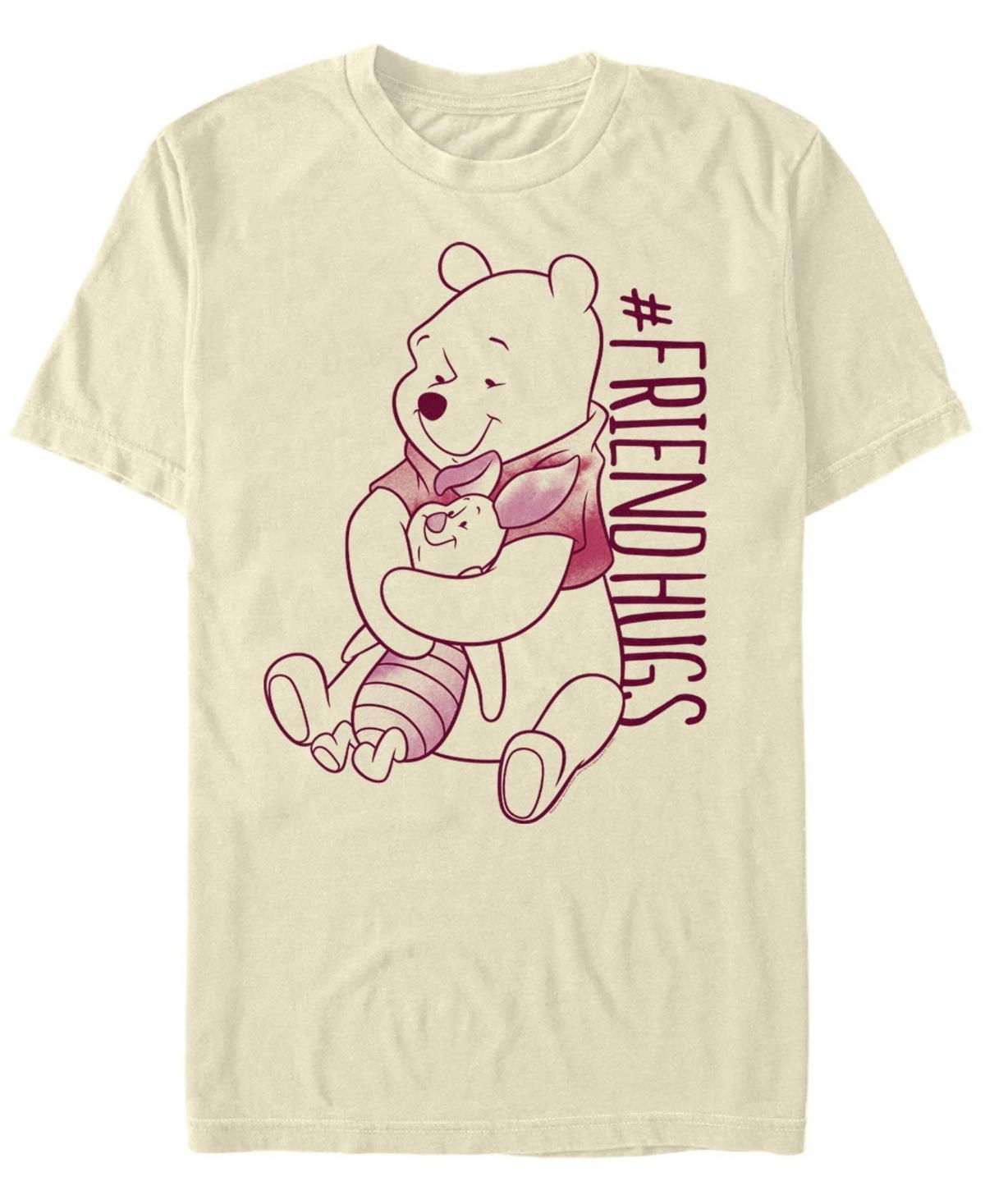 Fifth Sun Mens Piglet Pooh Hugs Short Sleeve Crew T-shirt Product Image