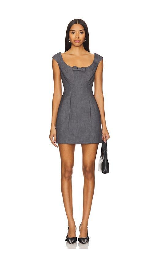 Lovers and Friends Adee Mini Dress in Dark Grey Product Image