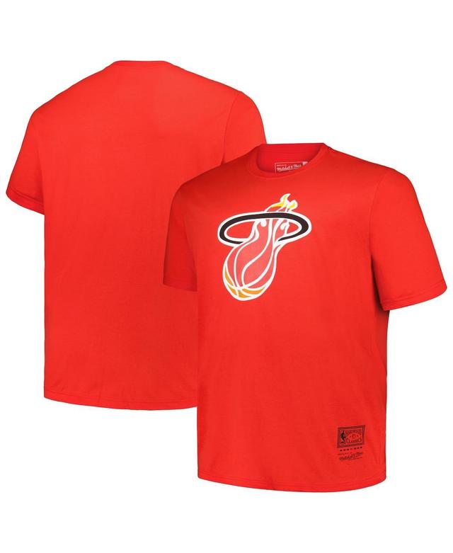 Mens Mitchell & Ness Miami Heat Big & Tall Hardwood Classics Vintage Logo T-Shirt Product Image