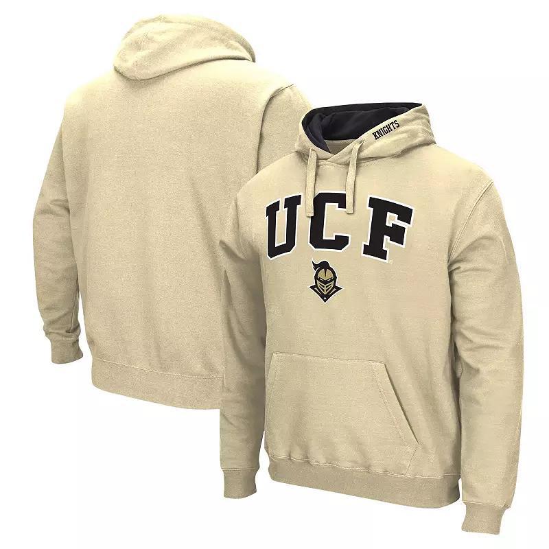 Mens Colosseum  Gold UCF Knights Arch & Logo Pullover Hoodie Product Image