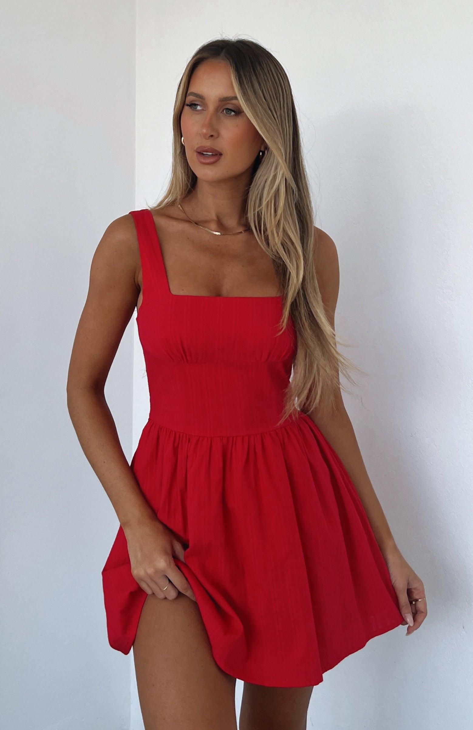 Trending Now Mini Dress Red Product Image