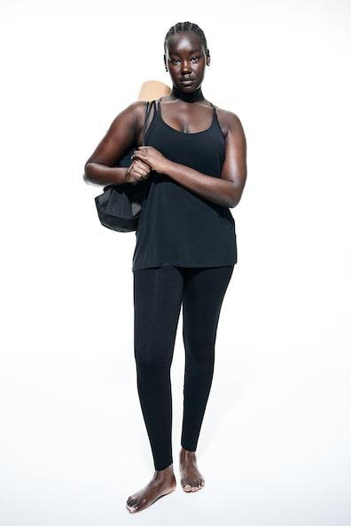 H & M - DryMove Camisole Sports Top - Black Product Image