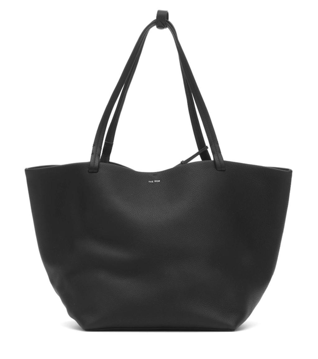 THE ROW Park Medium Leather Shopper In Black Product Image