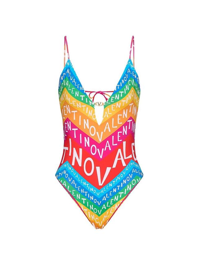 Womens Chevron Lycra 24 One-Piece Swimsuit Product Image