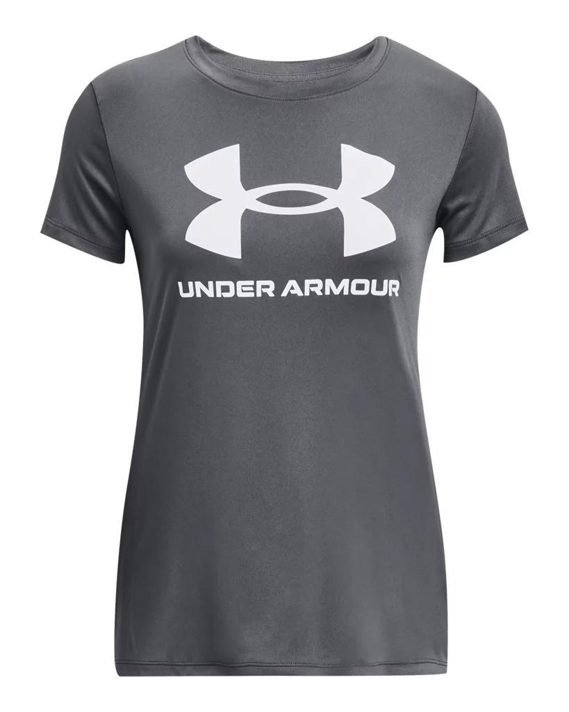 Women's UA Velocity Graphic Big Log Short Sleeve Product Image