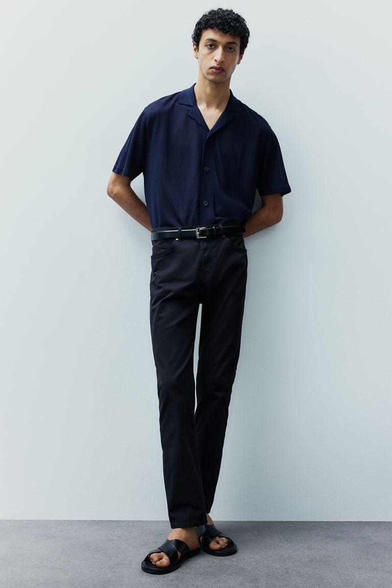 Slim Fit Cotton Twill Pants Product Image