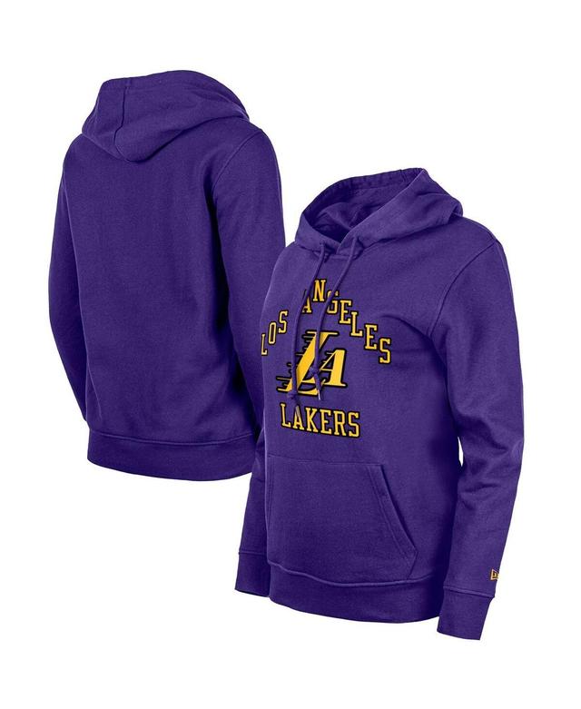 Womens New Era Purple Los Angeles Lakers 2023/24 City Edition Pullover Hoodie Product Image