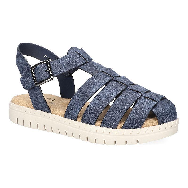 Easy Street Denalize Womens Fisherman Comfort Sandals Blue Product Image