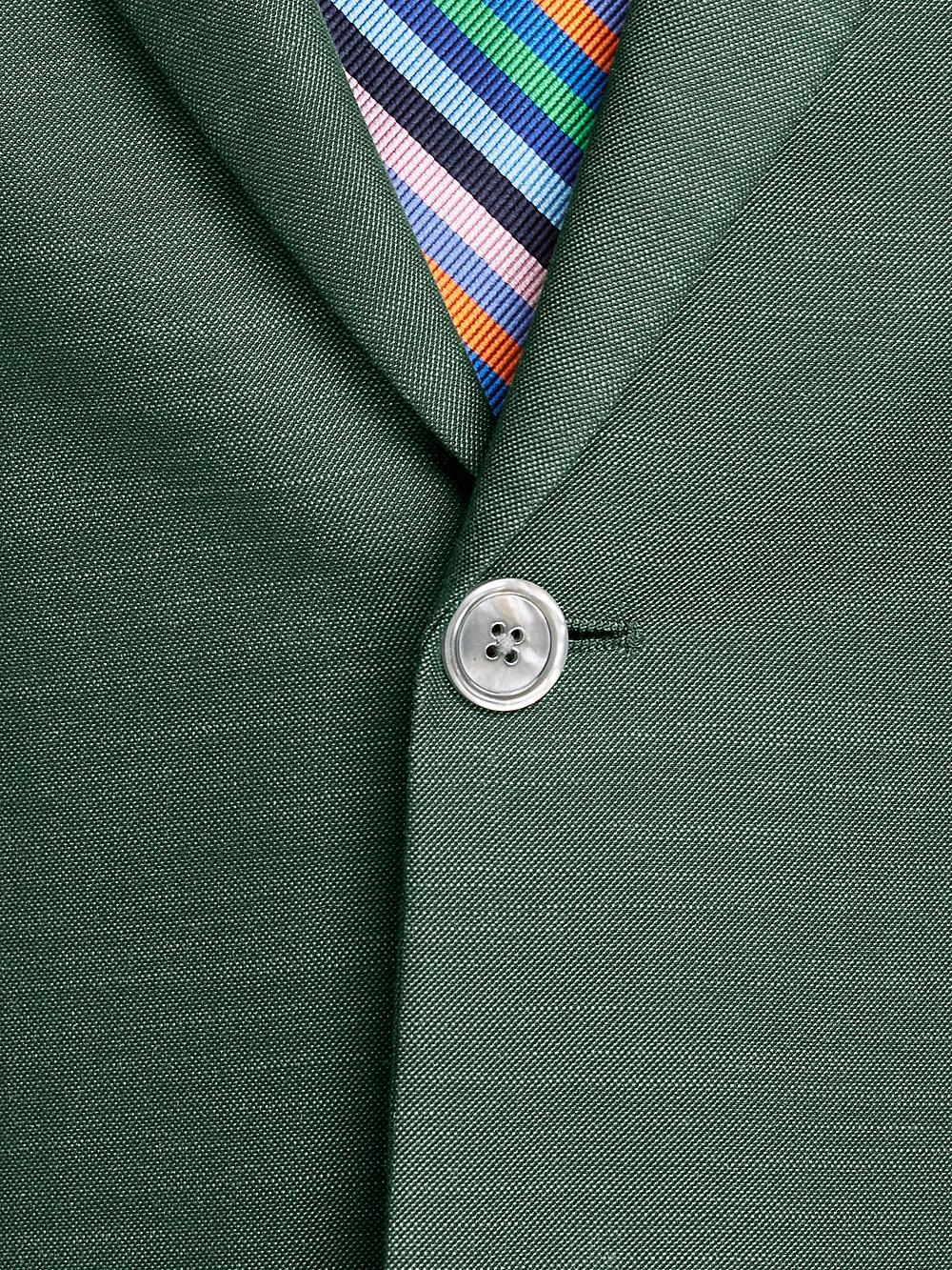 Performance Blend Single Breasted Peak Lapel Suit - Green Product Image