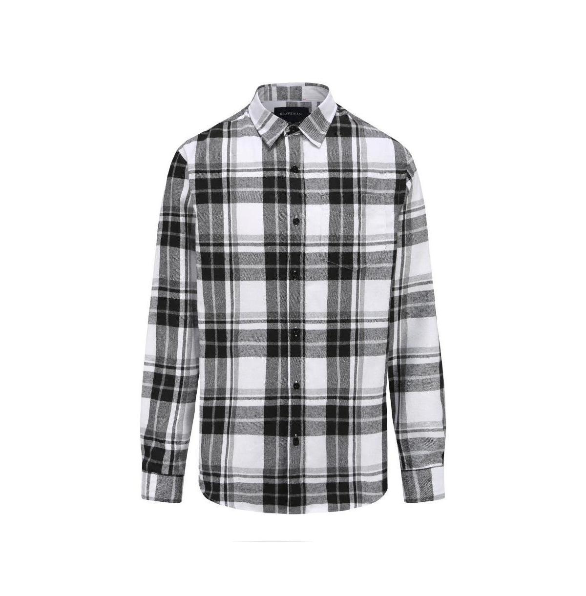 Braveman Mens Button Down Classic Fit Flannel Shirt Product Image