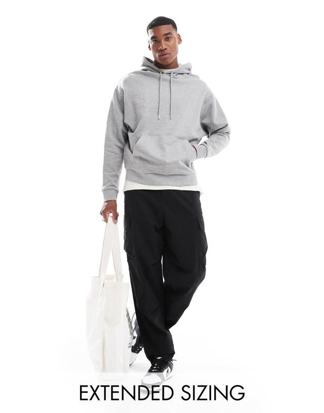 ASOS DESIGN essential oversized hoodie in heather gray Product Image