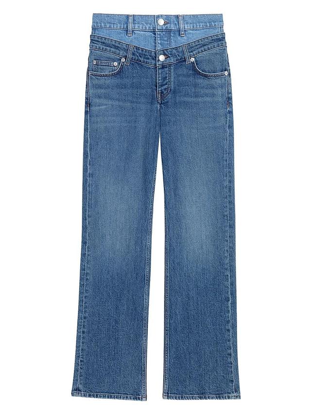 Womens Double Waistband Jeans Product Image