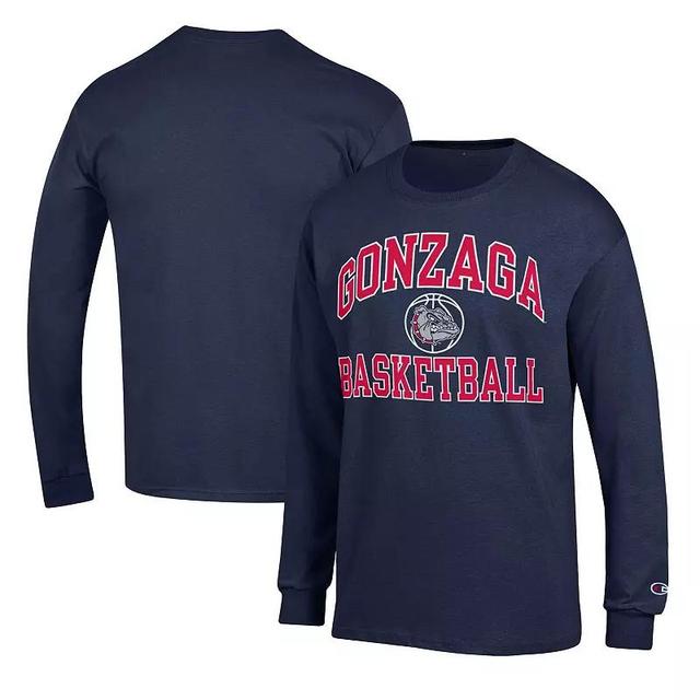 Mens Champion Navy Gonzaga Bulldogs Basketball Icon Long Sleeve T-Shirt Product Image