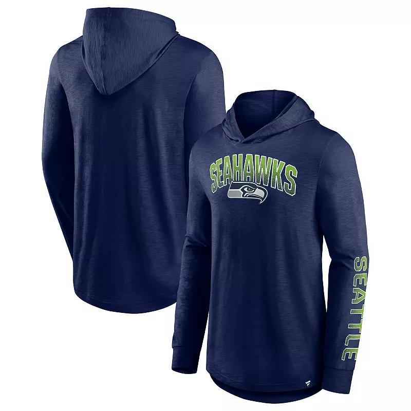 Mens Fanatics Branded College Seattle Seahawks Front Runner Long Sleeve Hooded T-Shirt Blue Product Image