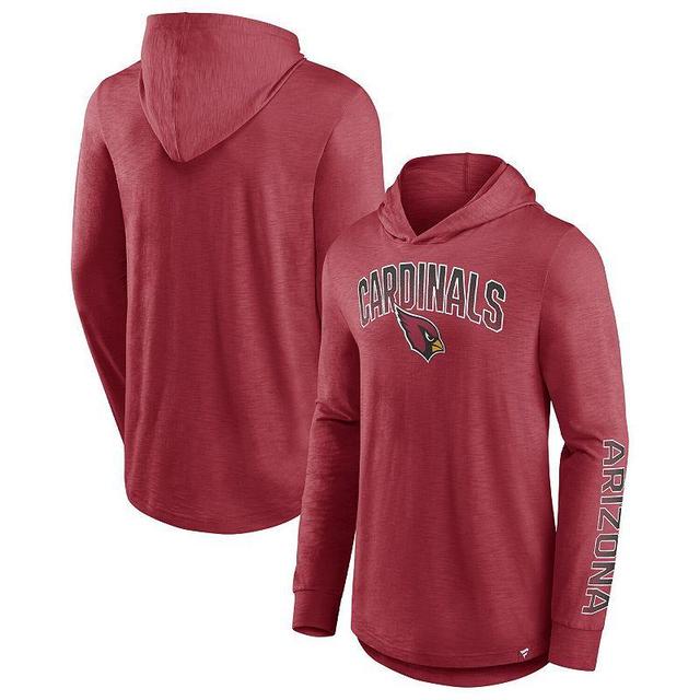 Mens Fanatics Branded Cardinal Arizona Cardinals Front Runner Long Sleeve Hooded T-Shirt Product Image