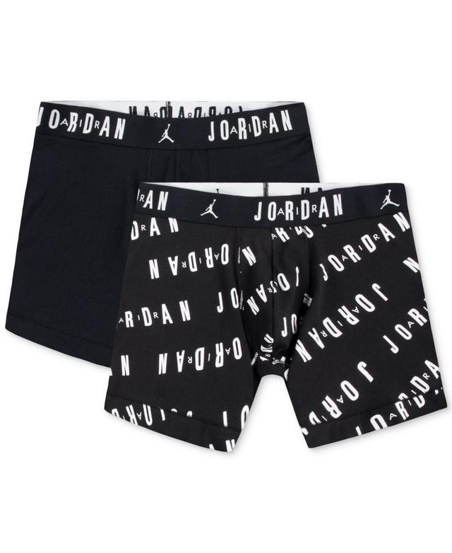 Jordan Mens 2-Pack Cotton Flight Essentials Logo Print Boxer Briefs Product Image