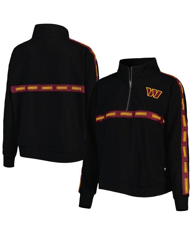 Womens The Wild Collective Black Washington Commanders Quarter-Zip Top Product Image