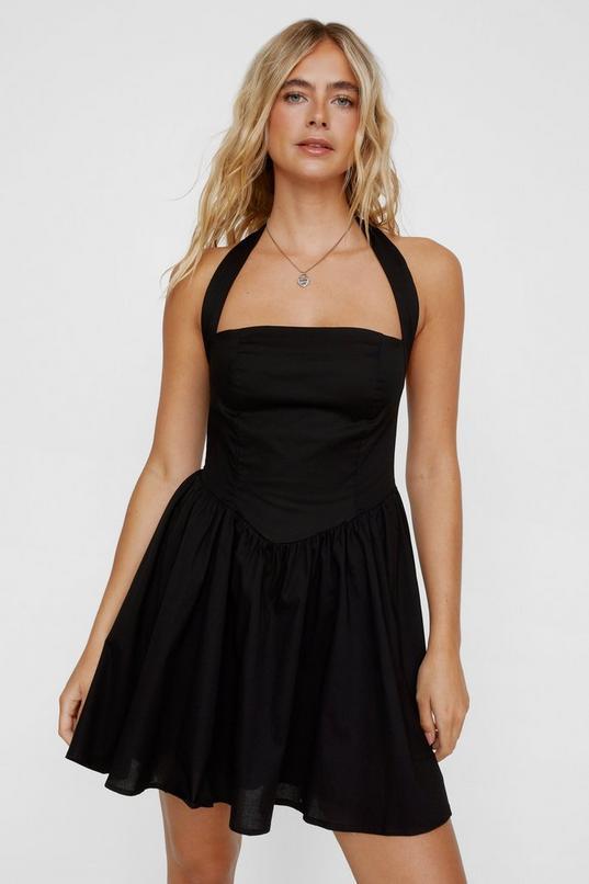 Strappy Pleated Mini Dress Product Image