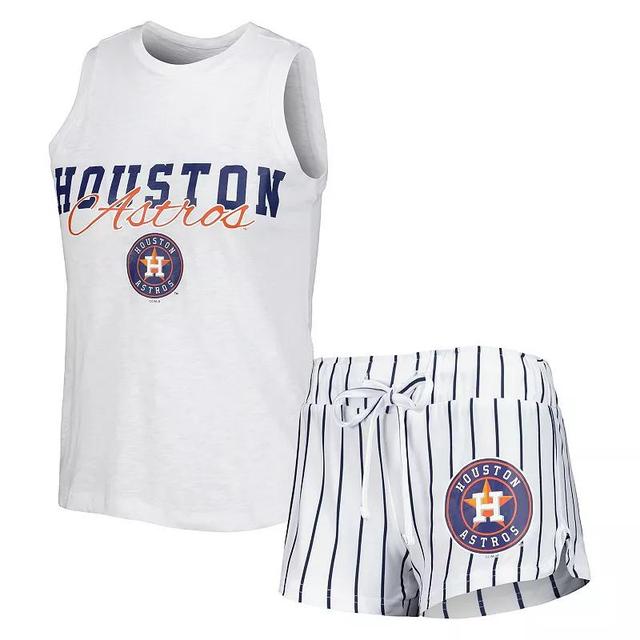 Womens Concepts Sport Houston Astros Reel Pinstripe Tank Top & Shorts Sleep Set Product Image