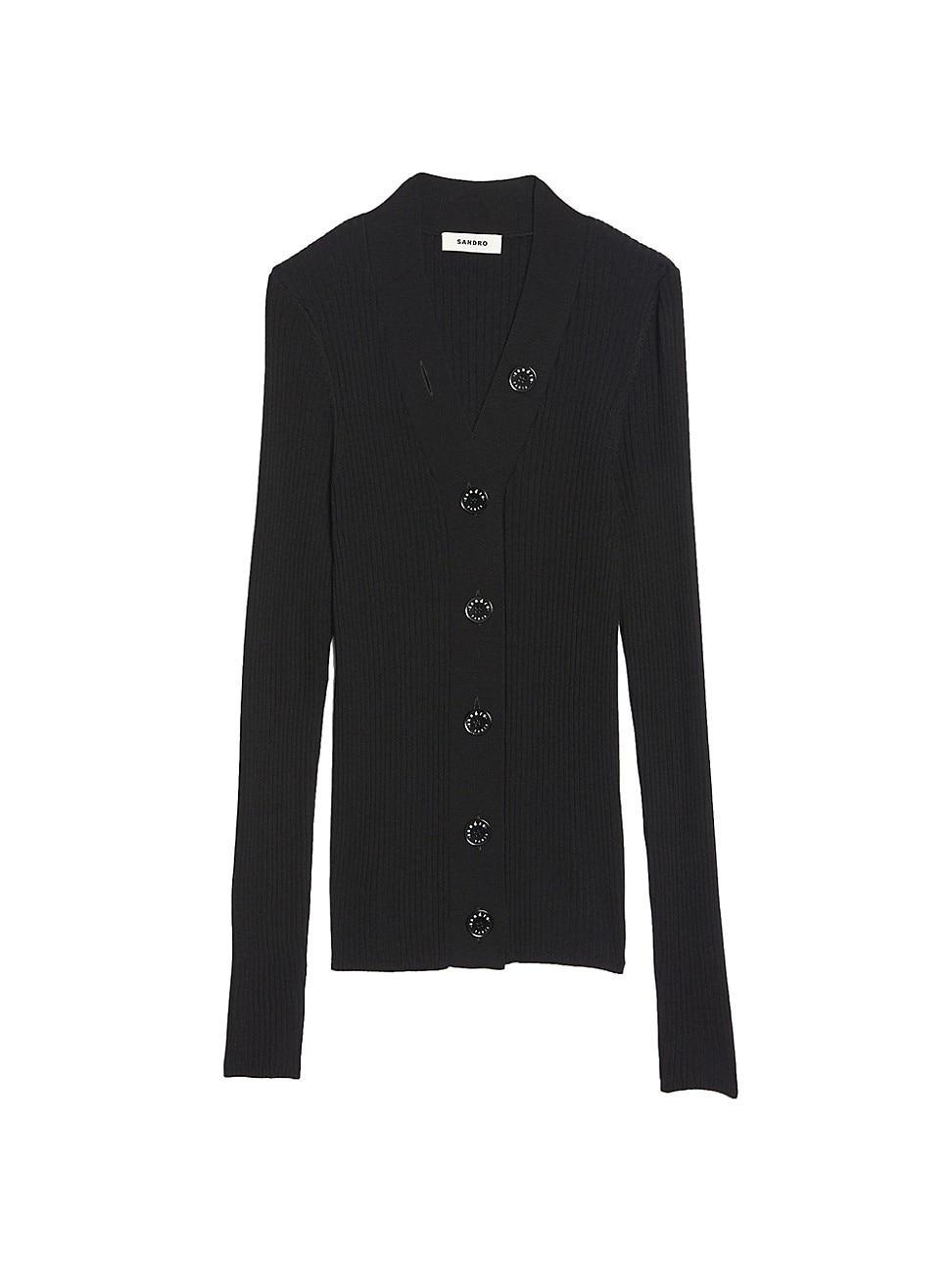 Womens Ribbed Cardigan Product Image