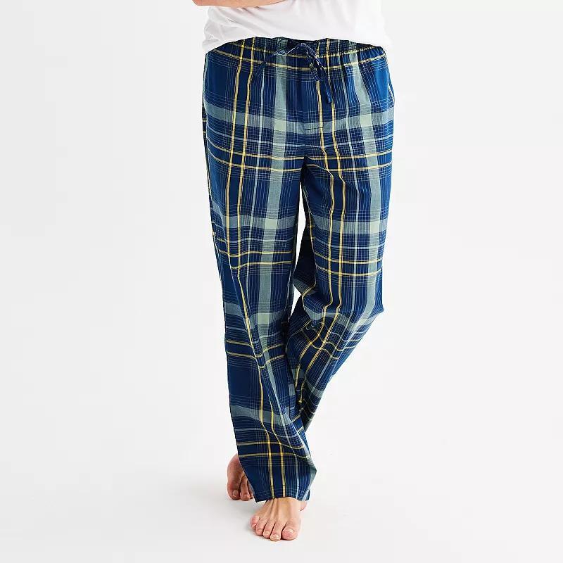 Men's Sonoma Goods For Life® Woven Pajama Pants, Size: Large, Blue Checks Product Image