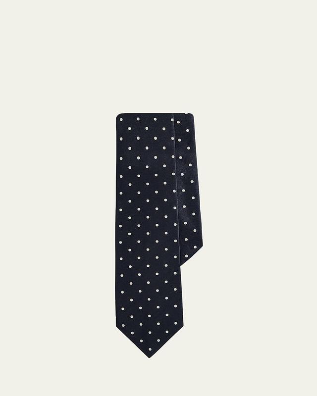 Men's Polka Dot Silk Tie Product Image