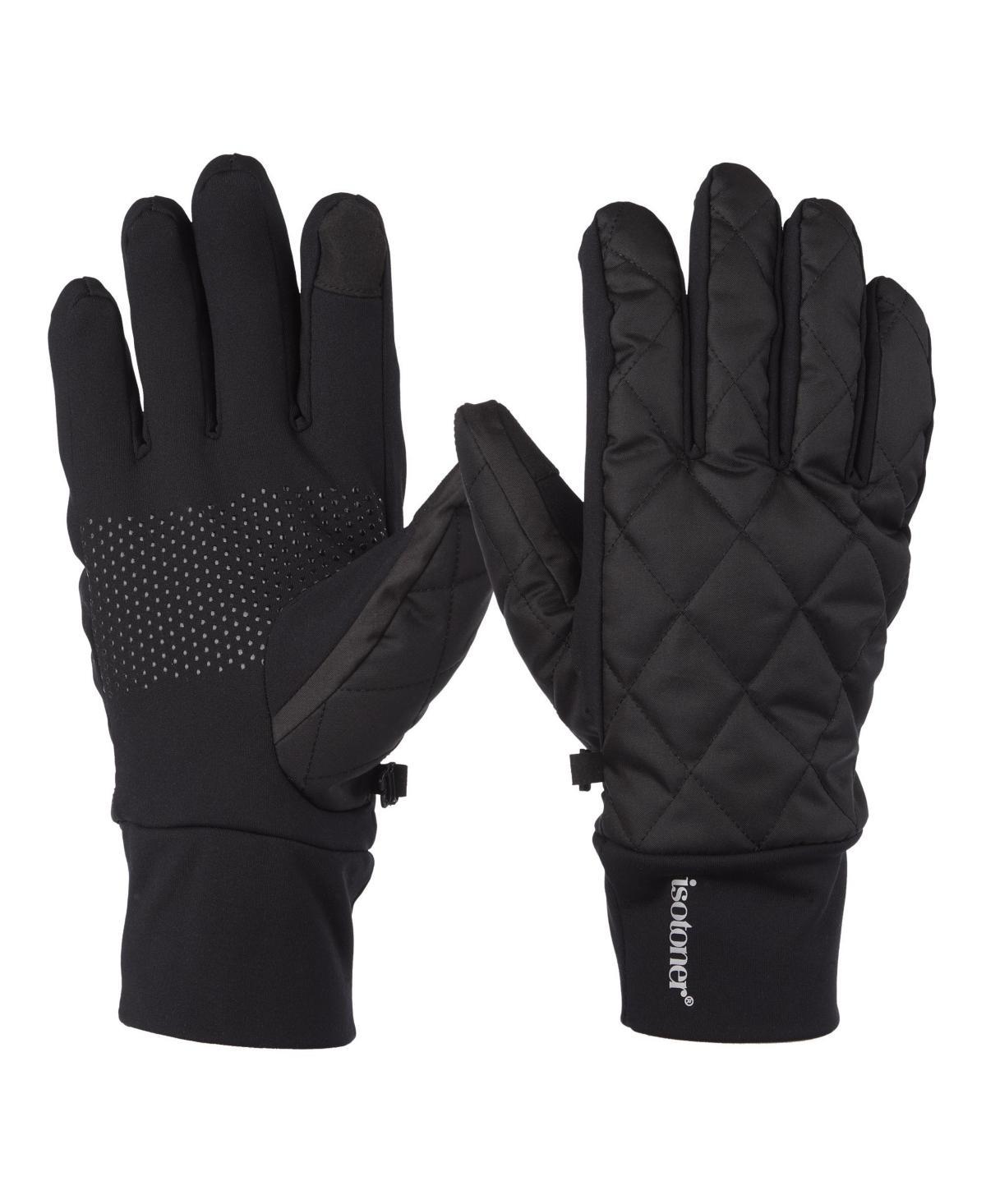 Mens isotoner Diamond Quilted Water-Repellent Touchscreen Gloves Product Image