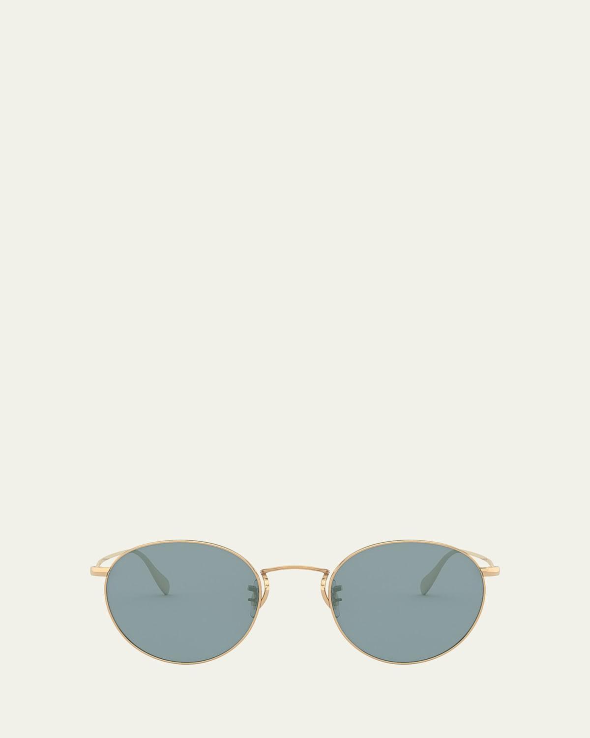 Mens Coleridge Round Metal Aviator Sunglasses Product Image