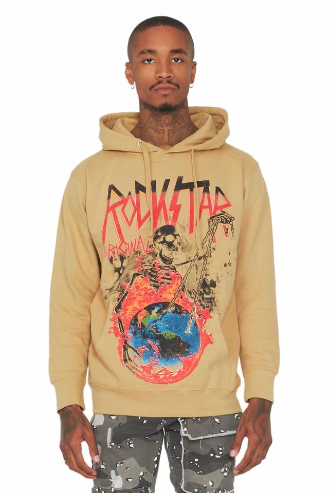 Barrett Beige Graphic Hoodie Male Product Image