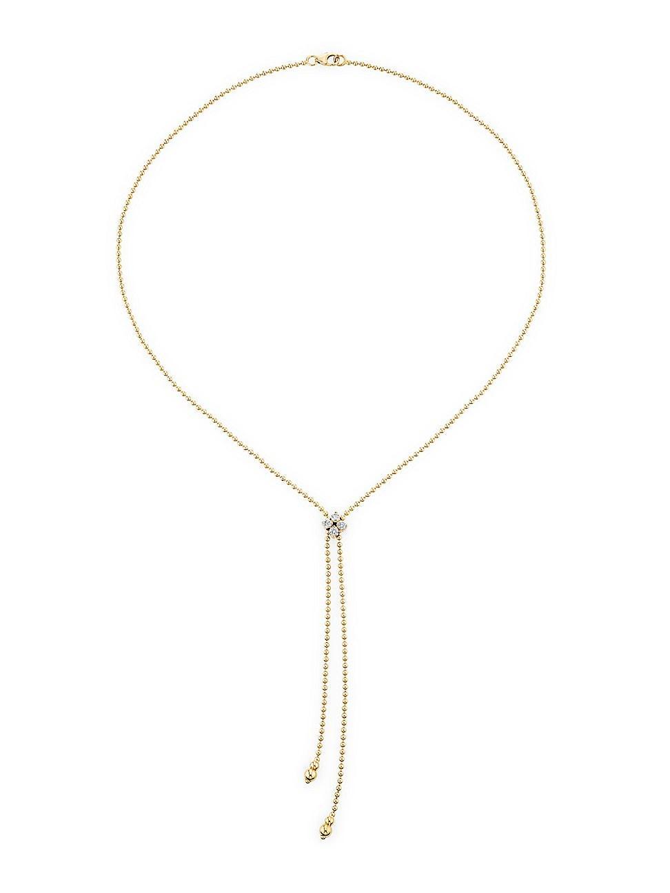 Womens Love In Verona 18K Yellow Gold & 0.30 TCW Diamond Lariat Necklace Product Image