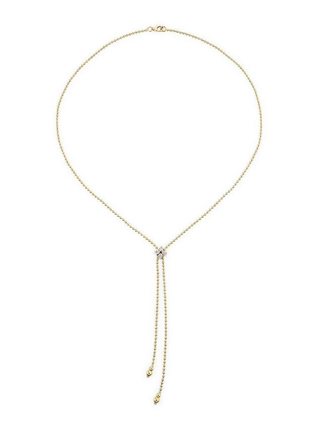 Womens Love In Verona 18K Yellow Gold & 0.30 TCW Diamond Lariat Necklace Product Image